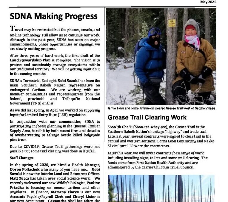 SDNA Newsletter, May 2021